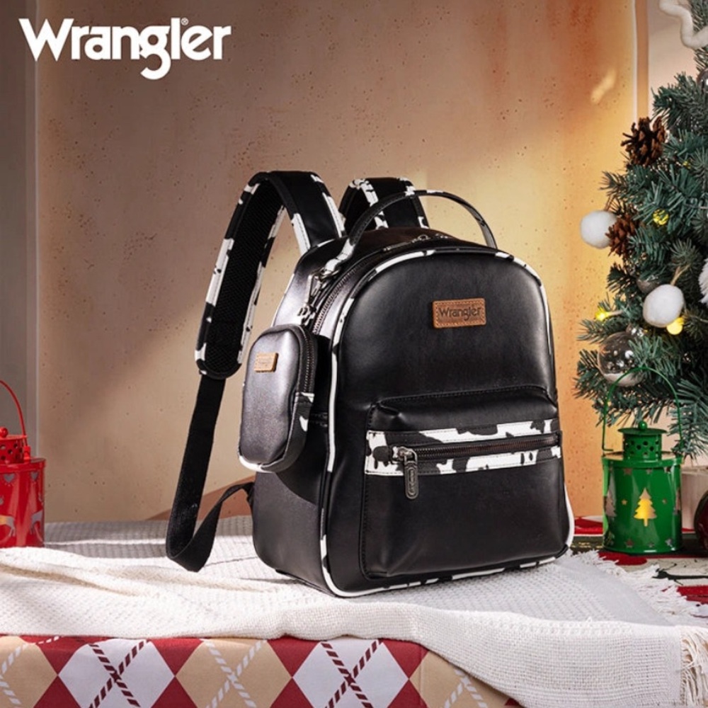 Wrangler Cow Print Crossbody Backpack